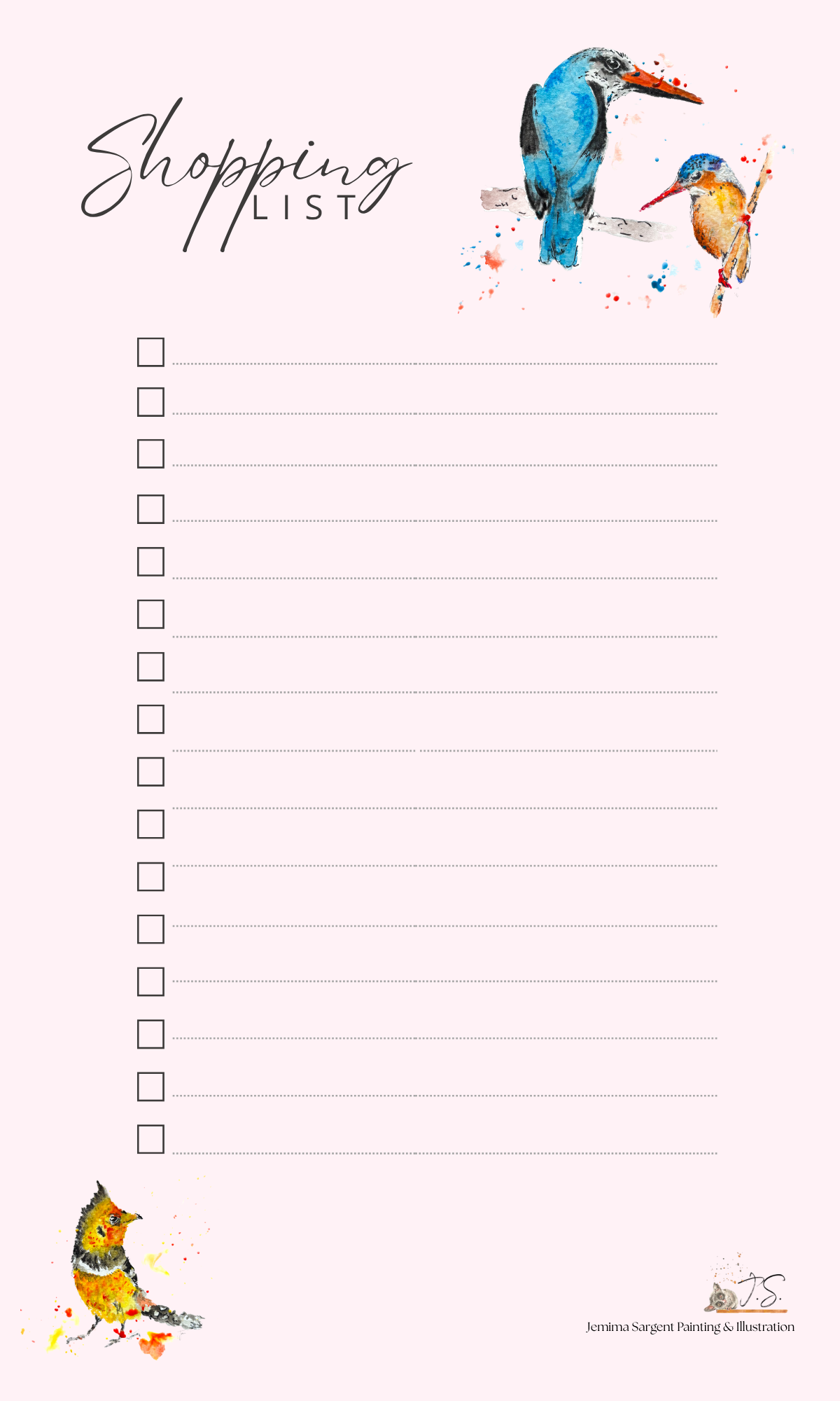 Illustrated Shopping List