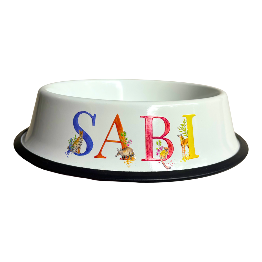 Illustrated Dog Bowl