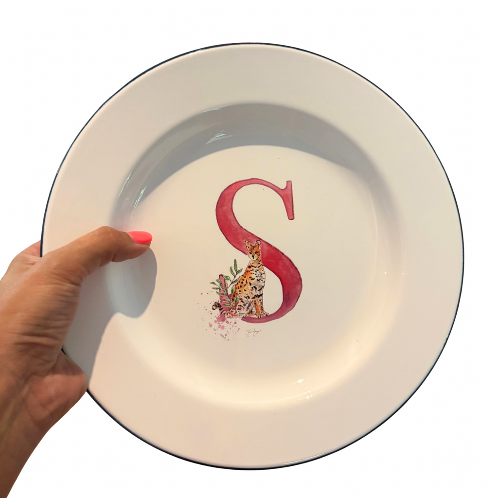Alphabet Enamel Plate
