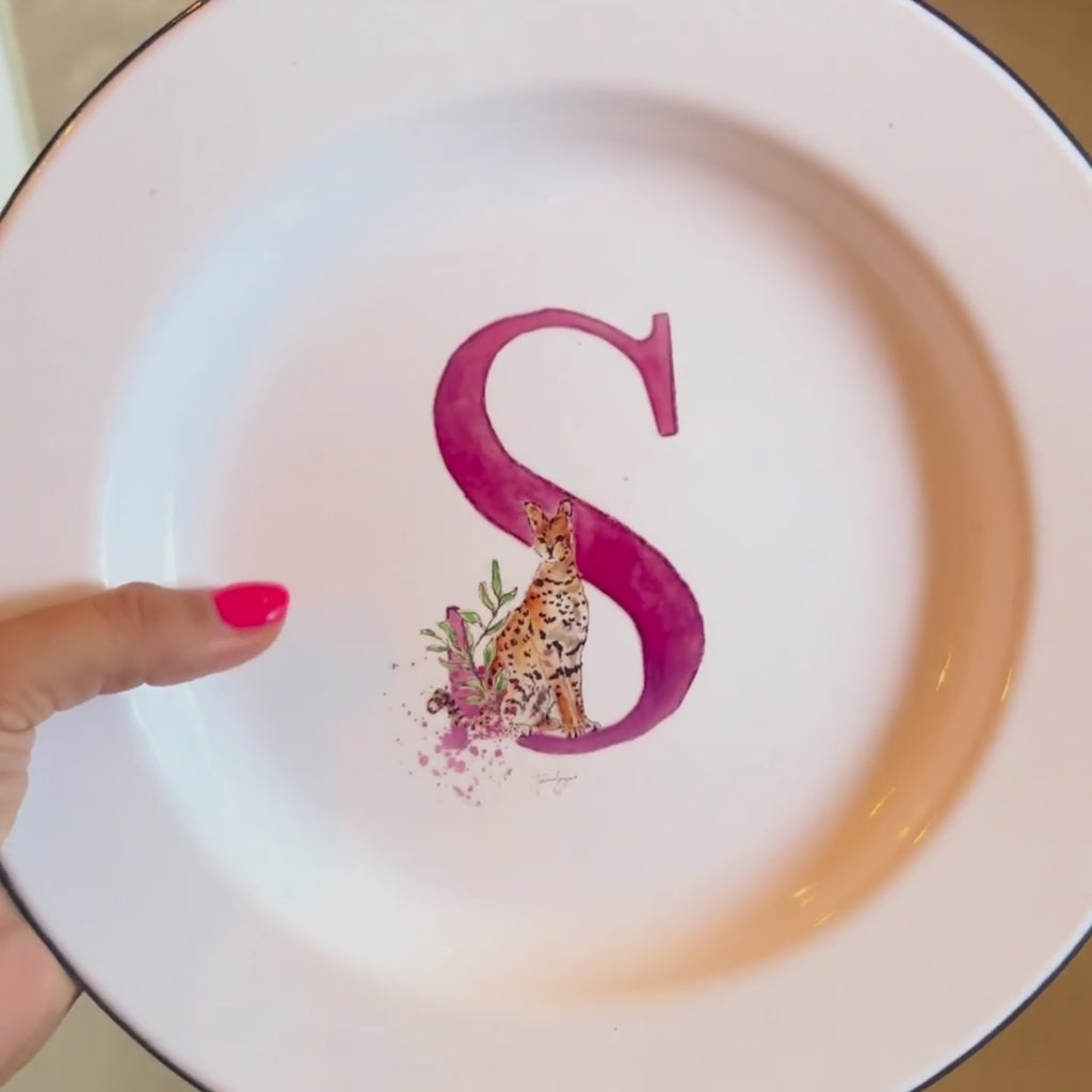 Alphabet Enamel Plate